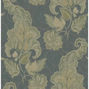 American Wallpaper Leaf-Patterned Design Green Color, Size 10mx0.53m | Balbaid Decor Company