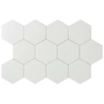 ارضيات بورسلان Essence داخلية وخارجية، لون ابيض، ابعاد 16×14 سم، سماكة 9 ملم