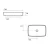 Rectangular Ceramic Counter Top Wash Basin 42 cm, Brilliant White | Hatch Company - Image 2