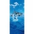 Mural image sea design, size 86×200cm, blue color