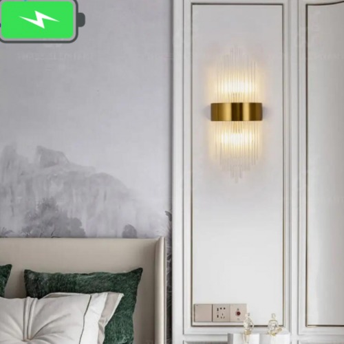 LED Wall Lamp 7 Watt 50 cm Height 18 cm Width Golden | Matkel Store