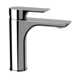 Short Automatic Bathroom Washbasin Mixer, Chrome