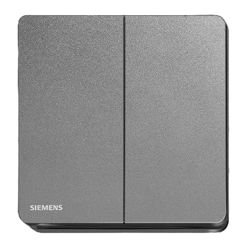 مفتاح مزدوج 16 امبير 1 طريق، 86×86 مم، رمادي غامق، 250 فولت | Siemens (دلتا أرينا)