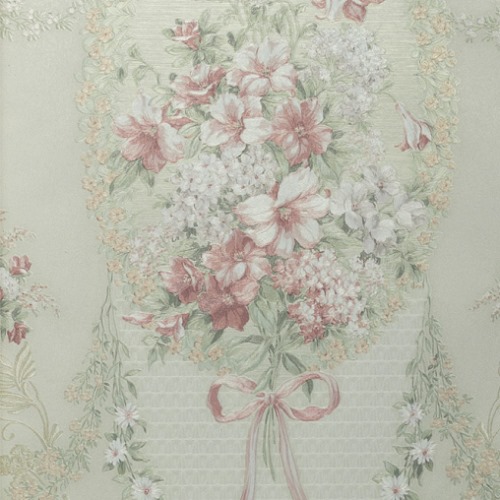 Floral Wallpaper Vinyl Wrap 15.6m x 106cm Pink White Beige | Luxury line