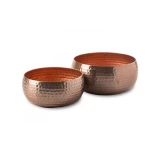 Steel planter copper color size 28x13 cm