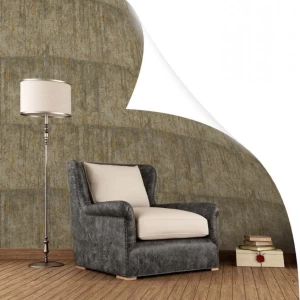 Vinyl Wallpaper Patterned Design 15.6m × 100 cm Brown Color | Luxury line