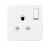 Electrical Switch socket with switch 2 way 13 Amp Alfanar Model  Sidra Size 7x7 Colour White
