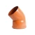 UPVC Plastic Elbow 45 ° Size 110 mm, Length 170 mm, Orange Color | Cosmoplast