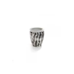 Ceramic plant pot size 56x44 cm gray and black color