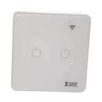 مفتاح مزدوج ذكي، قدرة تحمل 1000 واط، مقاس 7×7 سم، لون أبيض