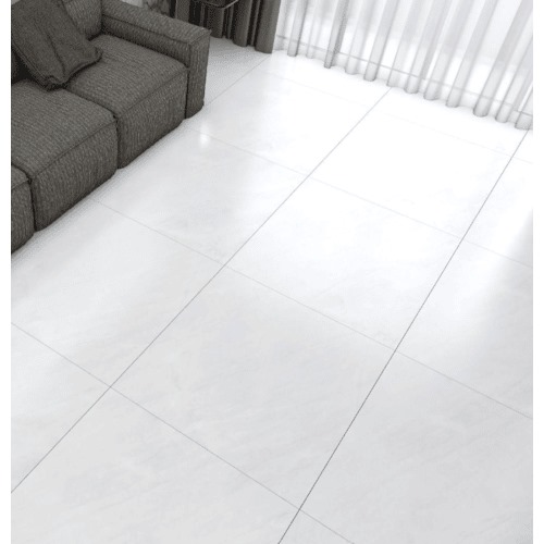Matte Ceramic Tile 10 mm Thickness 60x60 cm White Color | Saudi Ceramics