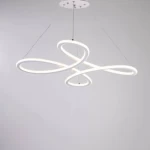 Elegant Slim Modern LED Chandelier, Size 40 ×37× 15 cm , white