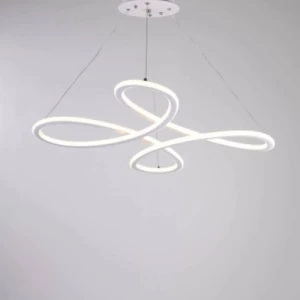 ثريا مودرن نحيف ليد راقية، مقاس 40 ×37× 15 سم، أبيض | 40116