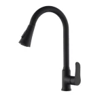 Modern Pull Out Kitchen Mixer, 60 cm, Matt Black