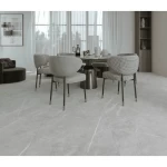 بلاط ارضيات سيراميك داخلي 75×75 سم، سماكة 11 مم، لون رمادي فاتح | الخزف السعودي