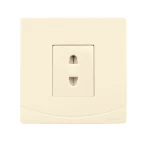 فيش كهرباء بفتحتين 16 أمبير الفنار موديل سِدرا المقاس  7x7 اللون البيج