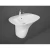 Half Pedestal Bath Washbasin, Size 49.5x29×60 cm, Alpine White Color | Rak Ceramics