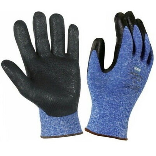 Safety Glove Size 8M Blue and Black Nitrile Foam Coating | ARAB PROS COMPANY