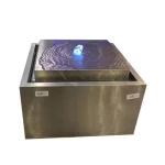 Steel Fountain With Lighting, Dark Silver, Size 50 × 50 × 35 cm, Product Number 452-1
