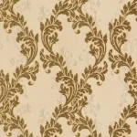 Classic wall covering light golden color, length 10m, width 0.73m, model 7032