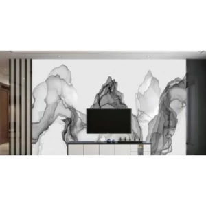 Marble Substitute for Lounges Length 290 cm Width 244 cm, White with Grey Veins | Luxury line