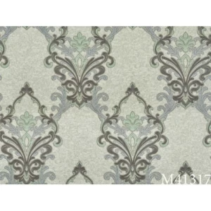 Wallpaper Classic Design 10 m x 1.06 m Pale Green, Model 41317 | Balbaid Decor Company