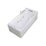 Corner Jacuzzi Bathtub for Bathroom, Silver, Size 170x85 cm, White Color