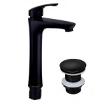 ABS Plastic High Automatic Washbasin Mixer, Chinese Black Color
