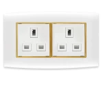 Electrical Switch socket 2g 13 Amp Alfanar Model  Omnia Size 7x14 Colour 