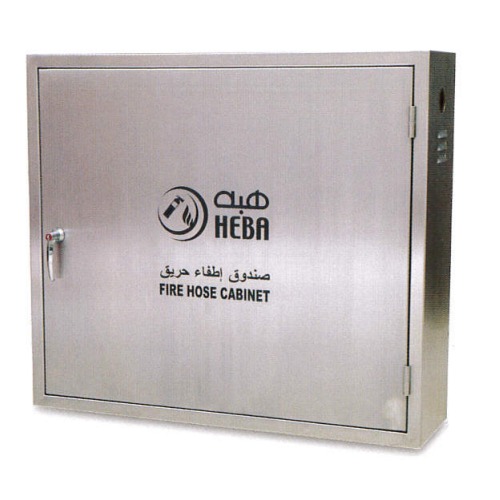 صندوق حريق من الفولاذ المقاوم للصداء باب زجاجي أفقي شفاف موديل HB 1900 W 750x800 مم مثبت على السطح | شركة هبة لمعدات السلامة والحريق