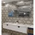 White Ceramic Marble Top Decorative Washbasin Double Bowl 70×160 cm with Wooden Cabinet | Al Muhaidib Sanitary and Ceramic - Image 2