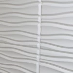 الواح جدارية ثلاثية الأبعاد، مقاس 50×50 سم، لون أبيض، اسم الموديل فلوز