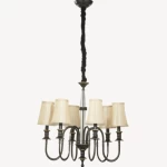 Modern Black Chandelier, Height 47 cm, Width 35 cm, Length 59 cm