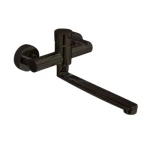 Brass Kitchen Mixer for External Mounting, Shiny Titanium Color, Dimensions 28.4× 15×12.7 cm, 15 Bar Pressure