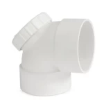 كوع باب 4 بوصه PVC زاوية 90 درجة، جدول 40، لون ابيض | المنار 