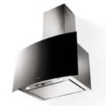 شفاط مثبت على الحائط ستانلس ستيل مع زجاج، قوة شفط 645 م³، عرض 75 سم، تحكم إلكتروني