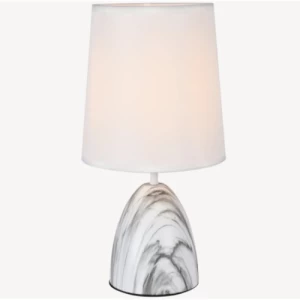 أباجورة طاولات مودرن مقاس 26×26×35 سم، لون أبيض | شركة ابيات