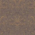 ورق جداري تصميم كلاسيكي، مقاس 10م × 50 سم، بني داكن