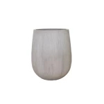  Concrete decorative planting pot, width 80 cm, height 97 cm, beige color.
