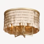 Terracotta Ceiling Light, Size 61 x 61 x 30.7 cm, Gold Color