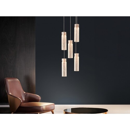 Hanging Light 3000 Kelvin Length 1500 mm Width 250 mm Gold Grey | 
