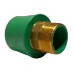 PPR Adapters with Male Thread With hexagon socket TPF  Size 32 mm × 1 Inch  Pressure 25 Bar Color  Green