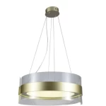 Crystal Chandelier Circular Design, 22cm Length, 80 cm Width, Silver Color