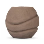 أصيص فايبر أسمنتي، مقاس 30×30×26.5 سم، كاكي ، شكل دائري