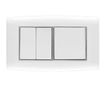 مفتاح كهرباء عريض ثلاثى 10 امبير أمنية الفنار مقاس 14×7 سم اللون ابيض بحلقة كروم