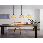 ALBARACCIN Hanging Light, E27 LED, Size 1100 mm × 190 mm, Black and Gold Color