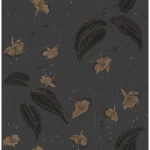 American Wallpaper Dark Gray Color Floral Design, Size 10mx0.53m, Model ZA31300