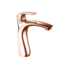 Lima Bathroom Washbasin Faucet, Rose Gold Color