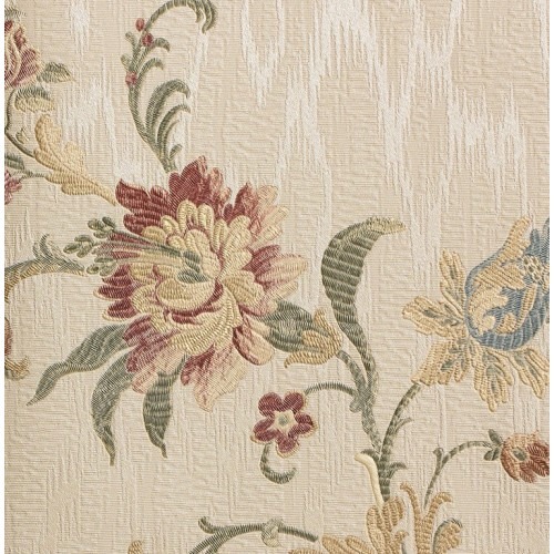 Italian Wallpaper Floral Design 10m x 0.73m Beige, Model 2407 | Balbaid Decor Company