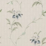 Floral wallpaper, beige color, length 10 m, width 1.06 m, model 5915 